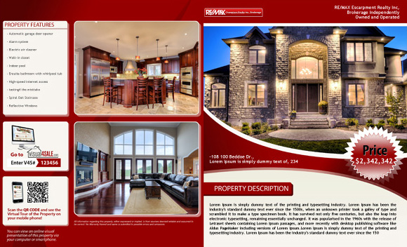 real estate brochure sample. 2 Page Brochure Back amp; Front